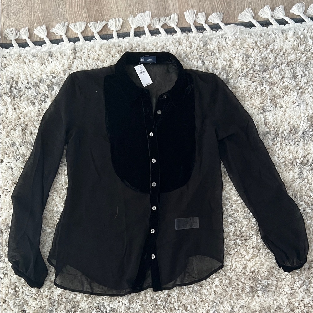GAP Midnight Velvet Blouse NWT